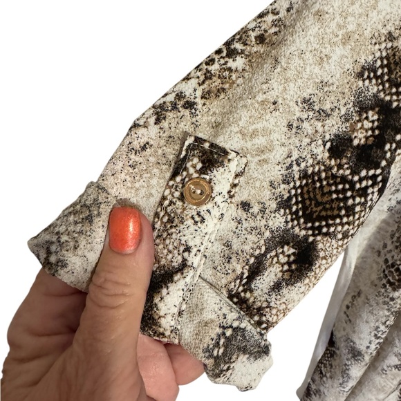 ❤️SNAKE PRINT  w/GOLD TONE HARDWARE TOP   PLUS: 2X    #T - Picture 4 of 9